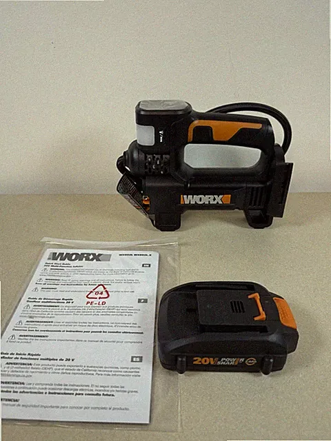 WORX - 20V MAX Cordless Multi-Function Air Pump Inflator W Battery No Charger