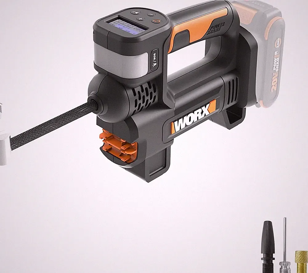WORX Tire Inflator Portable Air Compressor, Cordless Air Pump for Car Tires, Mot